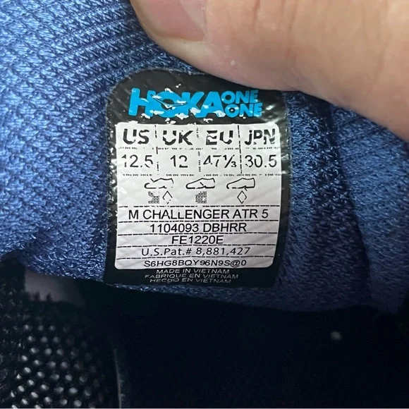 Hoka Challenger ATR 5 Men’s All Terrain Running Shoes Size 12.5 In Blue/Red - Picture 2 of 11